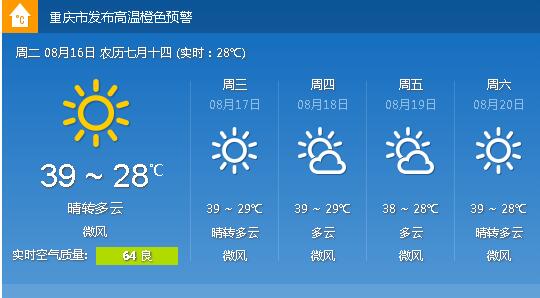 重庆高温天气